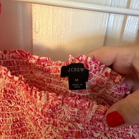 J. Crew Puff-sleeve smocked mini dress in dandelion swirl - Picture 4 of 4